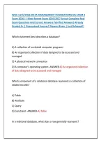 WGU C175&sol;D426 DATA MANAGEMENT FOUNDATIONS OA EXAM 2 &NewLine;Exam 2026 &vert;&vert; Most Recent Exam 2026&vert;2027 Actual Complete Real &NewLine;Exam Questions And Correct Answers &lpar;Verified Answers&rpar; Already &NewLine;Graded A&plus; &vert; Guaranteed Success&excl;&excl; Newest Exam &vert; Just Released&excl;&excl; 