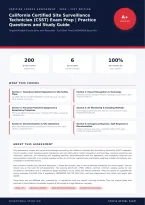 California CSST Certified Site Surveillance Technician Exam 2026&sol;2027 &ndash; Questions and Answers &vert; 100&percnt; Verified &vert; Detailed Rationales &ndash; Pass Guaranteed &ndash; A&plus; Graded 
