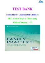 Test Bank For Family Practice Guidelines 6th Edition by Jill C&period; Cash ISBN 978-0826173546