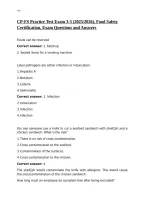 CP-FS Practice Test Exam 3-5 &period;&lpar;2025-2026&rpar;&comma; Food Safety Certification&comma; Exam Questions and Answers&period;