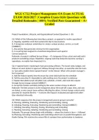 WGU C722 Project Management OA Exam ACTUAL EXAM 2026&sol;2027 &vert; Complete Exam-Style Questions with Detailed Rationales &vert; 100&percnt; Verified Pass Guaranteed &ndash; A&plus; Graded