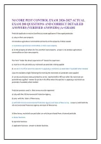 Nj Core Pest Control Exam 2026-2027 Actual &NewLine;Exam 200 Questions And Correct Detailed &NewLine;Answers &lpar;Verified Answers&rpar; &vert;A&plus;Grade 
