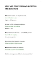 Ascp Mls Comprehensive Questions&NewLine;And Solutions&NewLine;