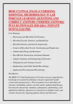 Biod 171 Final Exam &lpar;4 Versions&rpar; &NewLine;Essential Microbiology W Lab &NewLine;Portage Learning Questions And &NewLine;Correct Answers &lpar;Verified Answers&rpar; &NewLine;Plus Rationales 2026 Q&A &vert; Instant &NewLine;Download Pdf&period;