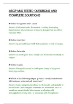 Ascp Mls Tested Questions And&NewLine;Complete Solutions&NewLine;