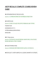 Ascp Recalls Complete Course Review&NewLine;Guide