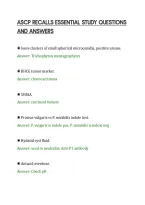 Ascp Recalls Essential Study Questions&NewLine;And Answers