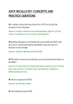 Ascp Recalls Key Concepts And&NewLine;Practice Questions&NewLine;