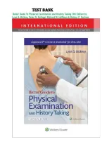 Test Bank for Bates&rsquo; Guide To Physical Examination and History Taking 13th Edition by Lynn S&period; Bickley&comma; Peter G&period; Szilagyi&comma; Richard M&period; Hoffman & Rainier P&period; Soriano &vert; ISBN&colon;  9781496398178  &vert; Chapter 1-27 &vert; Complete Guide A&plus;