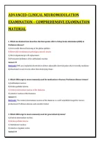 Advanced Clinical Neuromodulation Examination &ndash; Comprehensive Examination Material