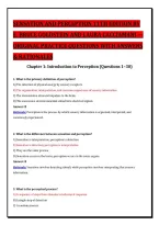 Sensation And Perception 11Th Edition By E&period; Bruce Goldstein And Laura Cacciamani &mdash;Original Practice Questions With Answers & Rationales
