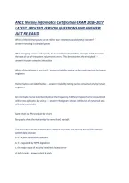 Ancc Nursing Informatics Certification Exam 2026-2027 Latest Updated Version Questions And Answers Just Released&period;pdf&NewLine;&NewLine;