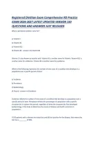 Registered Dietitian Exam Comprehensive RD Practice EXAM 2026-2027 LATEST UPDATED VERSION 150 QUESTIONS AND ANSWERS JUST RELEASED&period;pdf&NewLine;&NewLine;
