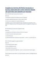 StraighterLine Nutrition &lpar;NUTRI101&rpar; Introduction to Nutrition EXAM 2026-2027 LATEST UPDATED VERSION 180 QUESTIONS AND ANSWERS JUST RELEASED&period;pdf&NewLine;&NewLine;