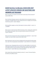 Nasm Nutrition Certification Exam 2026-2027 Latest Updated Version 200 Questions And Answers Just Released&period;pdf&NewLine;&NewLine;