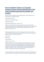 Brunner & Suddarth&rsquo;s Chapters 72&ndash;73 Complete Emergency & Disaster Nursing EXAM 2026-2027 LATEST UPDATED VERSION QUESTIONS AND ANSWERS JUST RELEASED&period;pdf&NewLine;&NewLine;