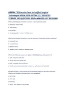 NBSTSA CST Practice Exam II Certified Surgical Technologist EXAM 2026-2027 LATEST UPDATED VERSION 150 QUESTIONS AND ANSWERS JUST RELEASED&period;pdf&NewLine;&NewLine;