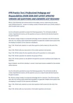 PPR Practice Test 3 Professional Pedagogy and Responsibilities EXAM 2026-2027 LATEST UPDATED VERSION 100 QUESTIONS AND ANSWERS JUST RELEASED &period;pdf&NewLine;&NewLine;