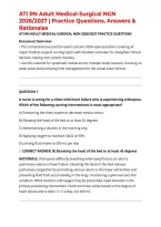 ATI RN Adult Medical-Surgical NGN 2026&sol;2027 &vert; Practice Questions&comma; Answers & Rationales