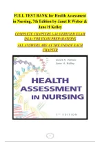 Official Test Bank For Health Assessment In Nursing 7Th Edition By Janet R Weber And Jane H Kelly &vert; Latest Update 2026&sol;2027