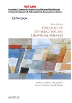Test Bank for Essentials Of Statistics For The Behavioral Sciences 10th Edition Frederick J Gravetter&comma; Larry B&period; Wallnau&comma; Lori Ann B&period; Forzano&comma; James E&period; Witnauer &vert; ISBN&colon; 9780357365298 &vert; All Chapters 