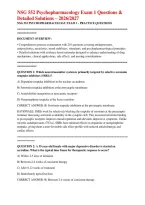 NSG 552 Psychopharmacology Exam 1 Questions & Detailed Solutions &ndash; 2026&sol;2027