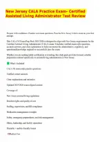 New Jersey CALA Practice Exam- Certified Assisted Living Administrator Test Review 