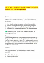 WGU D415 Software Defined Networking Exam Review and Practice Questions