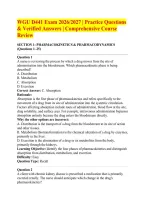 WGU D441 Exam 2026&sol;2027 &vert; Practice Questions & Verified Answers &vert; Comprehensive Course Review