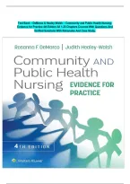 Complete Test Bank &ndash; DeMarco & Healey-Walsh &ndash; Community and Public Health Nursing&colon;&NewLine;Evidence for Practice 4th Edition All 1-25 Chapters Covered With Questions And&NewLine;Verified Solutions With Rationales And Case Study&period;Guaranteed Pass&period;