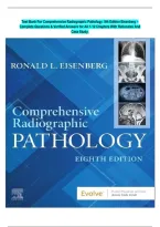 Complete Test Bank For Comprehensive Radiographic Pathology 8th Edition Eisenberg &ndash;&NewLine;Complete Questions & Verified Answers for All 1-12 Chapters With Rationales And&NewLine;Case Study&period;Guaranteed Pass&period;