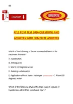 ATLS Post Test 2026 Questions and Answers &mdash; Complete Answer Study Guide