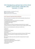 TNCC 9th Edition Exam and Study Guide ACTUAL EXAM 2026&sol;2027 &vert; Trauma Nursing &vert; Verified Q&A &vert; Pass Guaranteed - A&plus; Graded&NewLine;&NewLine;