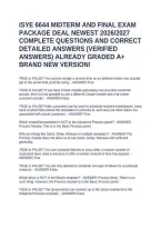 Isye 6644 Midterm And Final Exam Package Deal Newest 2026&sol;2027 Complete Questions And Correct Detailed Answers &lpar;Verified Answers&rpar; Already Graded A&plus; Brand New Version&excl;