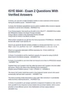 ISYE 6644 - Exam 2 Questions With Verified Answers 