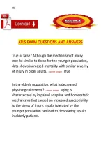 ATLS Exam Questions and Answers &mdash; Advanced Trauma Life Support Study Guide