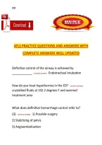 ATLS Practice Questions and Answers &mdash; Updated Advanced Trauma Life Support Study Guide