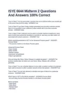 ISYE 6644 Midterm 2 Questions And Answers 100&percnt; Correct