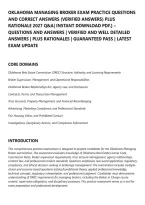 Oklahoma Managing Broker Exam Practice Questions&NewLine;And Correct Answers &lpar;Verified Answers&rpar; Plus&NewLine;Rationale 2027 Q&A&vert; Instant Download Pdf&period;&rsqb; &NewLine;Questions And Answers &vert; Verified And Well Detailed&NewLine;Answers &vert; Plus Rationales &vert; Guaranteed Pass &vert; Latest&NewLine;Exam Upda
