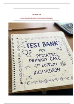 Pediatric Primary Care 4th Edition by Richardson &ndash; Test Bank &ndash; All Chapters Covered &vert;Complete Practice Questions with Answers
