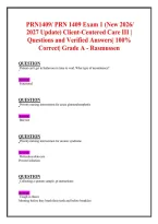 PRN1409 Exam 1 Rasmussen 2026&sol;27 &vert; Client-Centered Care III Practice Q&A