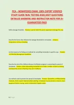 Pca &ndash; Nematodes Exam&colon; 100&percnt; Expert Verified &NewLine;Study Guide Real Testing 2026&vert;2027 Questions &NewLine;Detailed Answers And Instructor Note For A&plus; &NewLine;Guaranteed Pass 