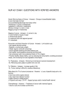 Nur 421 Exam 1 Questions With Verified Answers