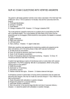 Nur 421 Exam 3 Questions With Verified Answers