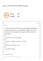 Nur421 Ati Questions With Verified Answers