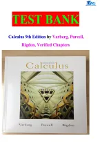 Test Bank For Calculus 9th Edition by Dale Varberg&comma; Edwin Purcell ISBN 978-0131429246