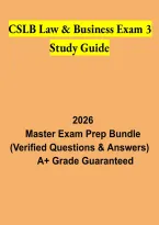CSLB Law & Business Exam 3 Study Guide 2026 &vert; California Contractor License Practice Questions & Test Prep