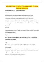 NR 601 Exam Practice Questions with Verified&NewLine;Correct Answers