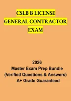 CSLB B License General Contractor Exam 2026 &vert; California General Building Study Guide & Practice Questions