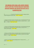 Hfa Indiana State Exam&colon; 100&percnt; Expert Verified &NewLine;Study Guide Real Testing 2026&vert;2027 Questions &NewLine;Detailed Answers And Instructor Note For A&plus; &NewLine;Guaranteed Pass 